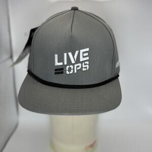 Nomad Design Hat Cap Snap Back Gray Live OPS Fishing Embroidered Mens Outdoor